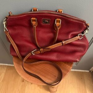 Dooney & Bourke red leather shoulder bag